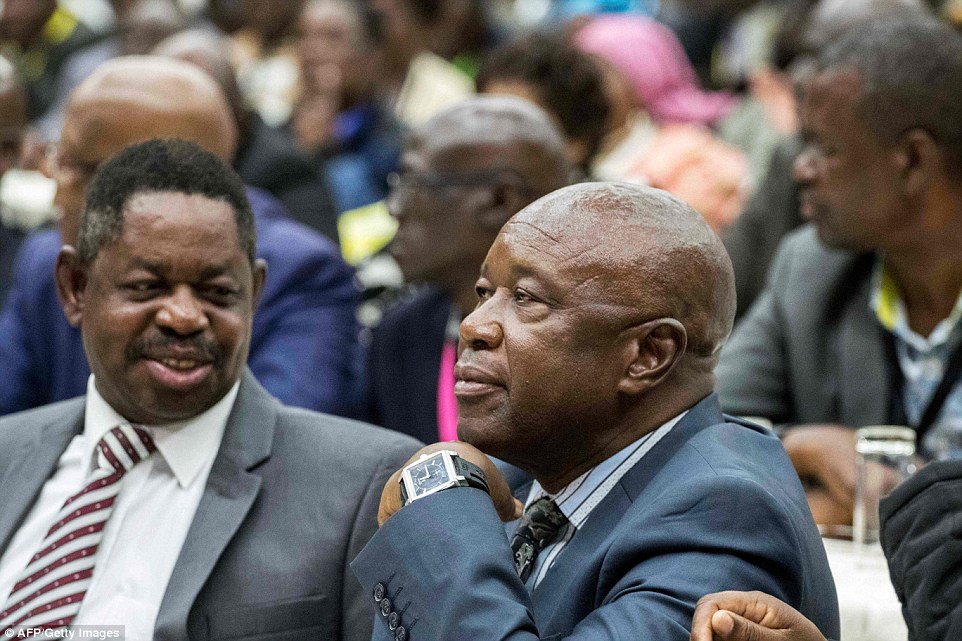 Ahead of the meeting, Mutsvangwa (pictured), who has led the campaign to oust Zimbabwe's ruler of the last 37 years said that Mugabe should just resign from his role as president and leave the country