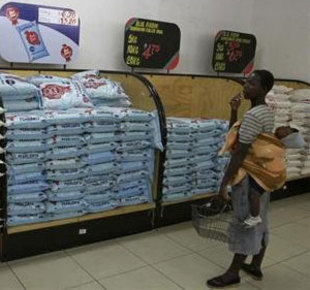 Shoppers stock up on basic goods