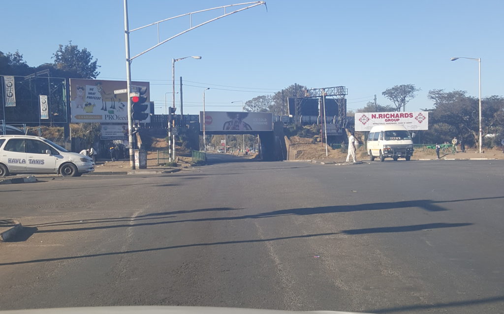 The Seke Road flyover, which is usually a hive of activity, is quiet and desolate as people heed the call to #ShutdownZim