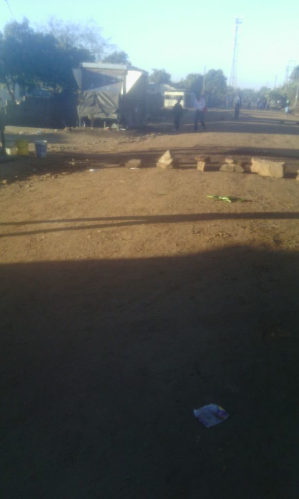 In Glen Norah there were some boulders placed in the road in some parts
