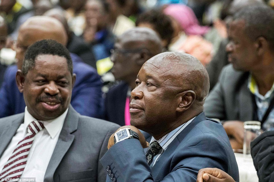 Ahead of the meeting, Mutsvangwa (pictured), who has led the campaign to oust Zimbabwe's ruler of the last 37 years said that Mugabe should just resign from his role as president and leave the country