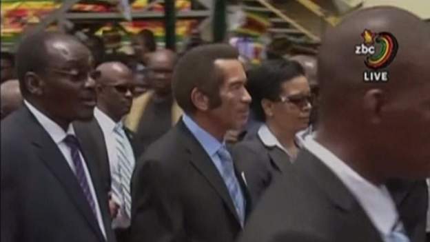 President Khama of Botswana has also arrived!