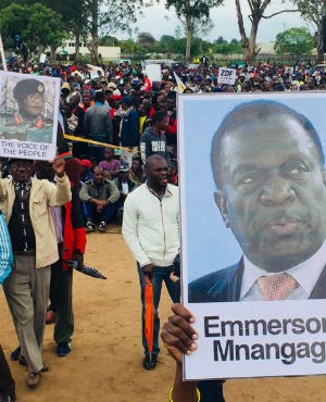 ‘Go, go, our general,’ giddy Zimbabweans say as they gather to march against Mugabe