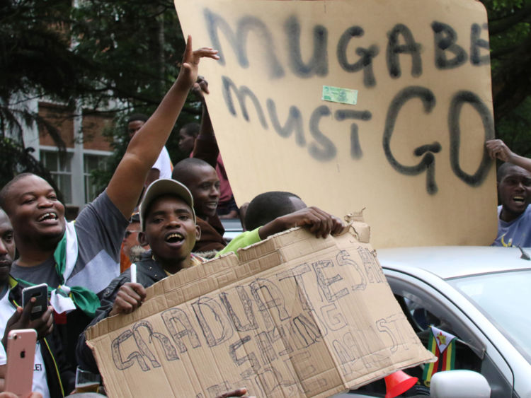 Thousands have been protesting against Robert Mugabe on the streets of Harare