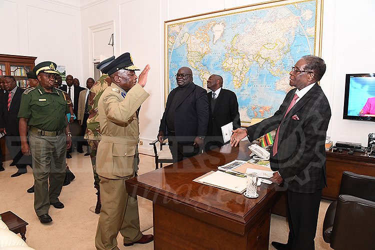 President Mugabe meets with the Generals