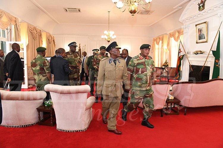 President Mugabe meets the Generals