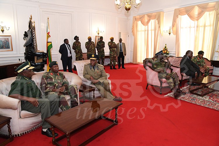 President Mugabe meets the Generals