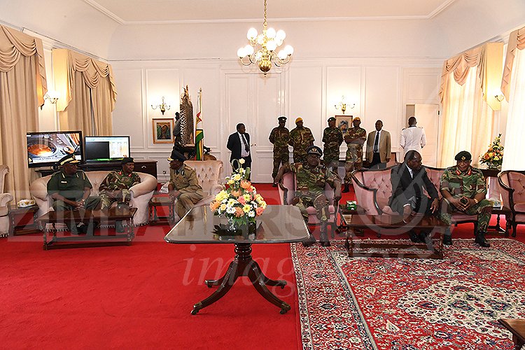 President Mugabe meets the Generals