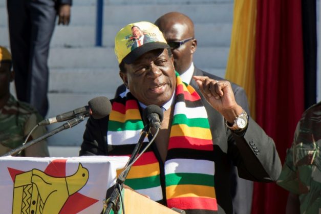 Zimbabwean President Emmerson Mnangagwa. Picture: AFP 