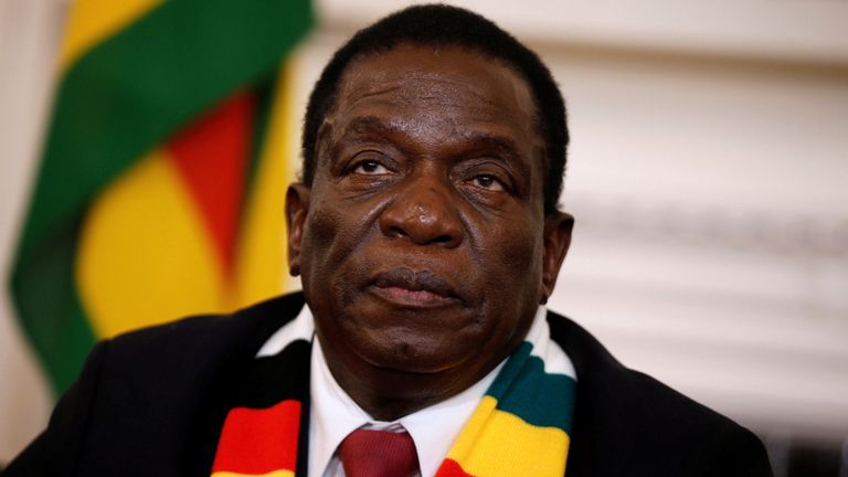 Zimbabwe's President Emmerson Mnangagwa