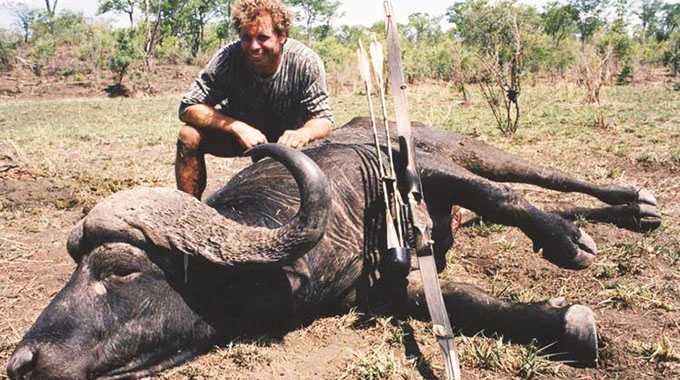Bow and arrow for hunting buffalo