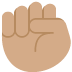Raised fist (medium skin tone) ✊?