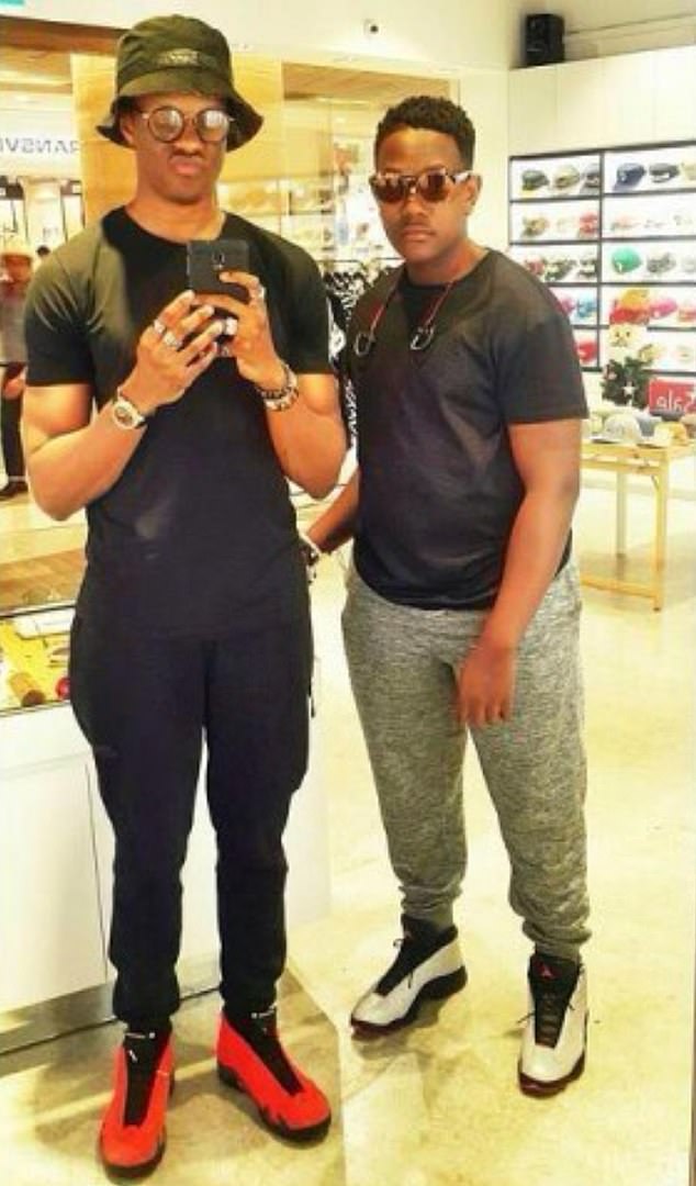 Mugabe's sons Robert Jr (left) and Chatunga (right) gained a reputation for a playboy lifestyle