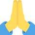 Person with folded hands ?
