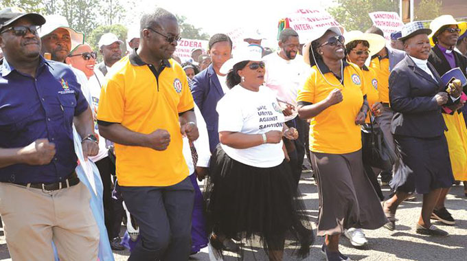 First Lady leads anti-sanctions march
