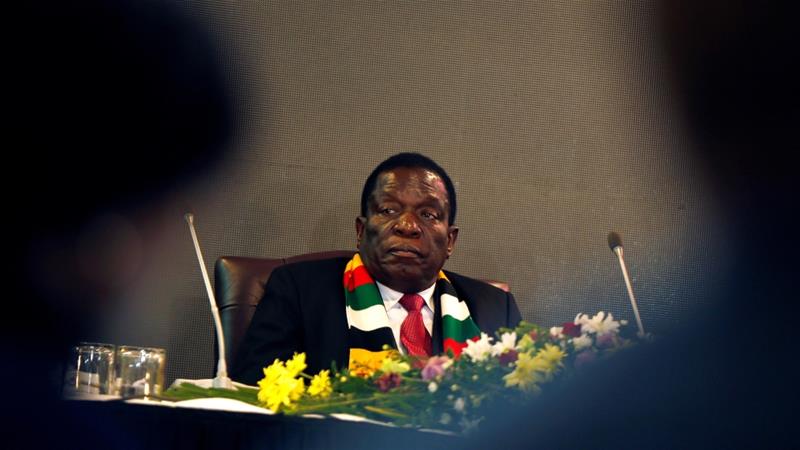 Zimbabwe's President Mnangagwa seen at a meeting in Harare, Zimbabwe, June 5, 2019 [File: Philimon Bulawayo/Reuters]