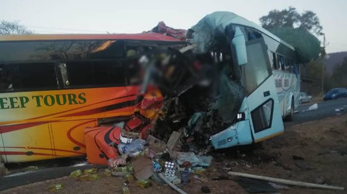 JUST IN: 10 feared dead as buses collide