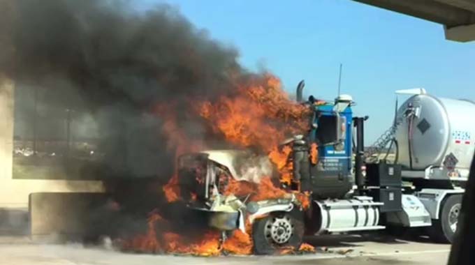 JUST IN: One person injured as refueling car catches fire