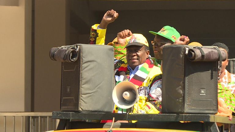 President Emmerson Mnangagwa took power in 2017