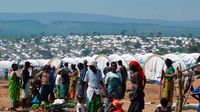 Refugee camp.