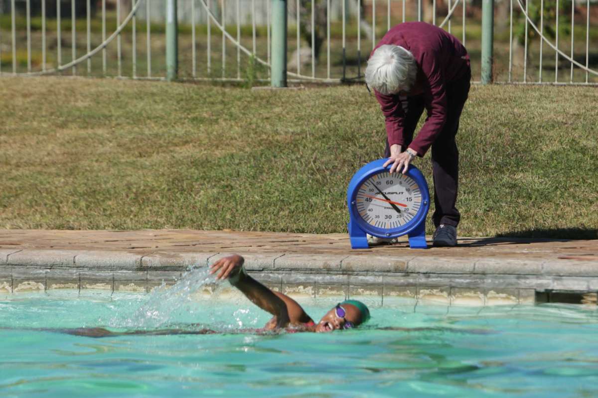 Donata Katai is seen during a swimming practice session in Harare, Zimbabwe, Saturday, July 10, 2021. The southern African nation is sending the black swimmer to the Olympics, the first from her country to the Games. Seventeen-year-old Katai won African youth titles and broke youth records once held by two-time Olympic champion Kirsty Coventry, who is not only Zimbabwe's most successful swimmer but also Africa's most decorated Olympian.
