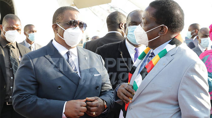 JUST IN: President Mnangagwa leaves for Hichilema inauguration