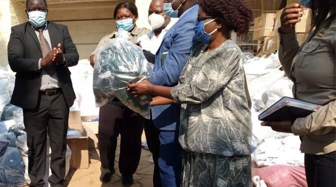Makonde school girls receive uniforms