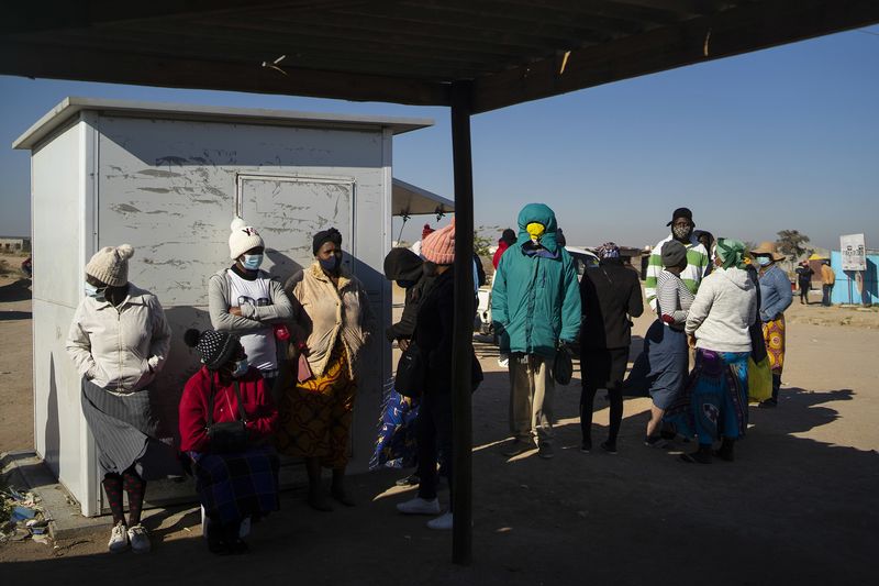 Cowdray Park residents wait to receive their Covid-19 vaccines in Bulawayo, Zimbabwe on Aug. 3, 2021. 