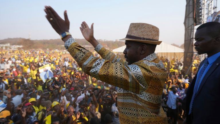 Zimbabwe's main opposition leader Nelson Chamisa. Pic: AP