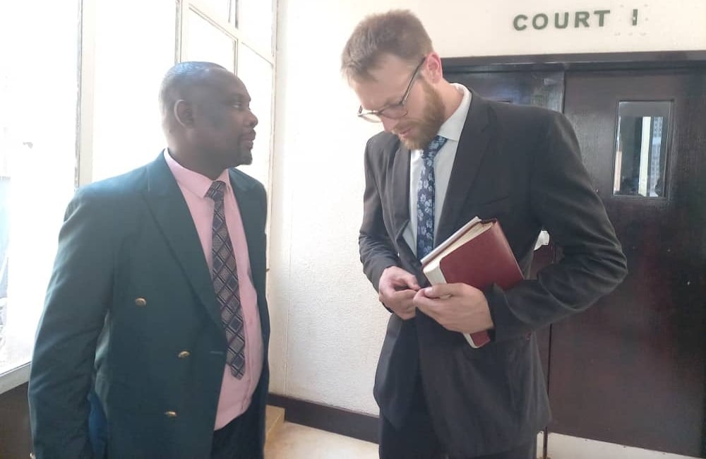 Lawyers Tapiwa Muchineripi and Douglas Coltart were arrested in Harare on Tuesday.