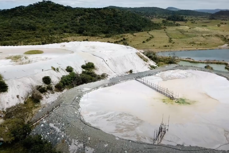 Bikita Minerals mine waste lakes near Masvingo Province ecosystems. Screenshot from the Youtube video "Bikita Minerals 2018" https://www.youtube.com/watch?v=P83KT82lcWw