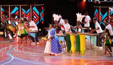 Zimbabwean cultural group “Echoes of Zimbabwe”, composed of artistes from different cultural groups and schools, performs at the International Arts and Culture Festival Slavianski Bazaar in Vitebsk, Belarus, on Thursday night