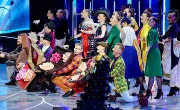 One of the groups performs at the International Arts and Culture Festival Slavianski Bazaar in Vitebsk, Belarus, on Thursday night