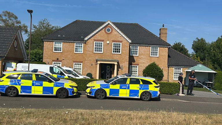 Police found the three bodies in their house in Great Denham on Monday